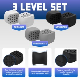 MocareHealth Jaw Exerciser, Jaw Exerciser for Men & Women, 3 Resistance Levels (6 pcs), Jaw Trainer Strengthener, Beginner, Intermediate and Advanced Users