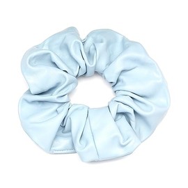QinGoo Leather Elastic Hair Scrunchie Women's Hair Accessories Headpiece Elegant Hair Accessory 1 Piece (Blue)