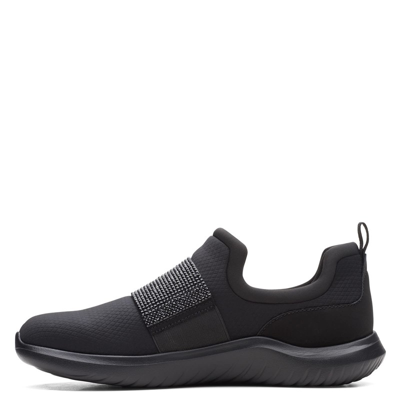 Clarks Nova Way - Tenis para Mujer, Negro/Negro, 5.5 US
