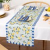 furn. Lemons Large Indoor/Outdoor Table Runner, Blue