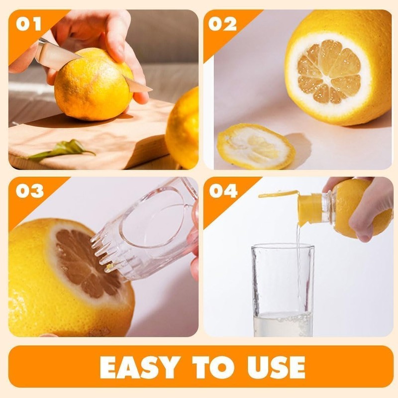 KLEHOPE Manual Fruit Press, Mini Lemon Squeezer Hand Press, Lemon