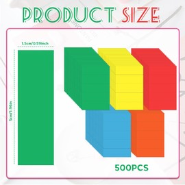 THXFUNAREA Pack of 500 Hanging Files Signs Labelling Signs Hanging Files Accessories Signs for Full View Tabs Hanging Pockets A4 Hanging Bag Hanging File 5 Colours