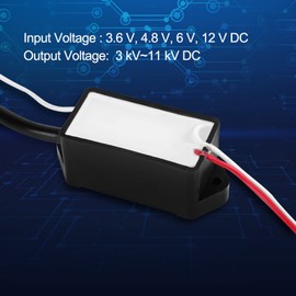 High Voltage Pulse Generator, Input DC 3.6V/4.8V/6V/12V Output DC 3KV-11KV High Voltage Generator Super Arc Module for Fogger Gas Stove