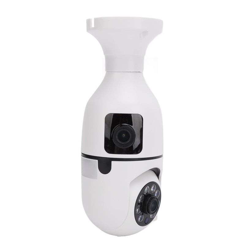 Light Bulb Security Cameras Motion Detection Dual Lens Light Socket