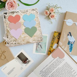 JIXZEN 12 PCS Corner Bookmarks for Women, Heart Magnetic Bookmarks for Reading Women Gifts, Cute Book Markers Bulk for Girls, Book Lovers, Book Club Readers, Teachers, Kids (24 Pretty Colors)