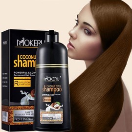 Instant Chestnut Brown Hair Shampoo for Gray Hair - Herbal Hair Dye Shampoo 3 in 1 for Women & Men,ong lasting Chestnut Brown Shampoo (Natural Chestnut Brown)