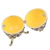 European Style Shiny Artificial Diamond Easter Egg Metal Crafts Jewelry
