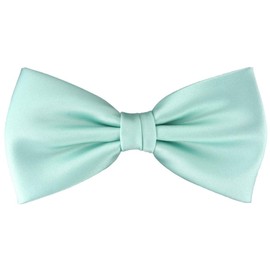 TigerTie Pre-tied bow tie in plain colour + gift box, Mint green