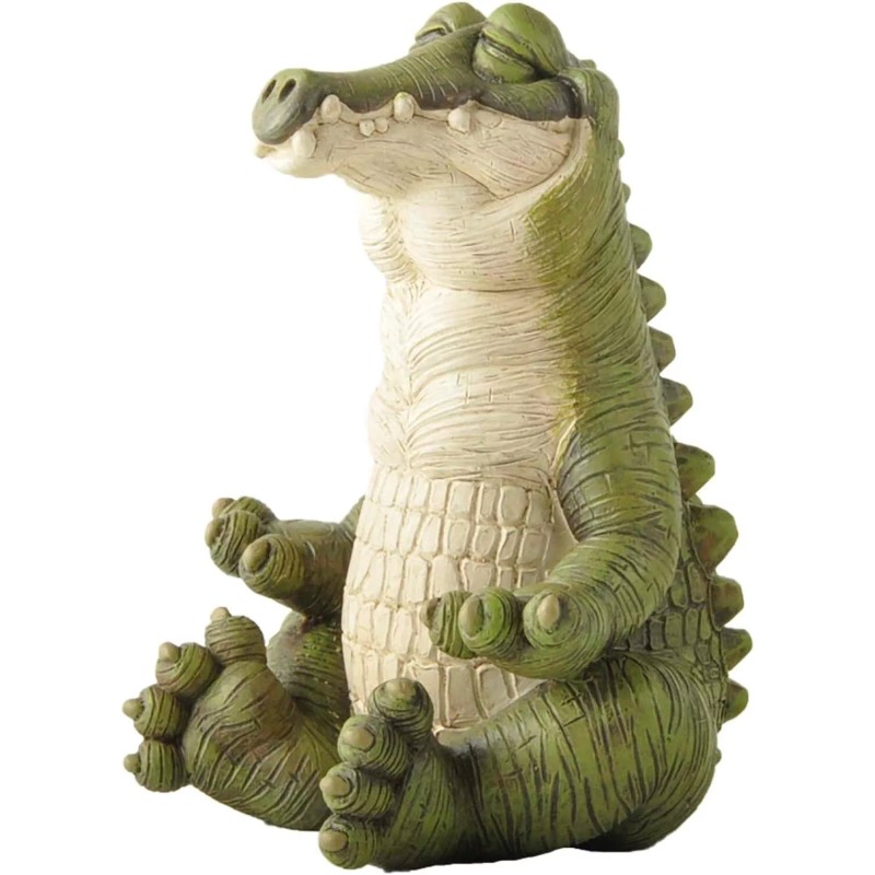 Alligator Buddha statue Meditating Florida Gator Garden Decor