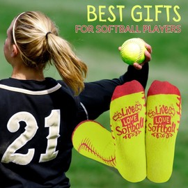 Softball Socks for Women Girls Youth - Athletic Over the Calf & Knee High Socks - Softball Funny Novelty Gifts
