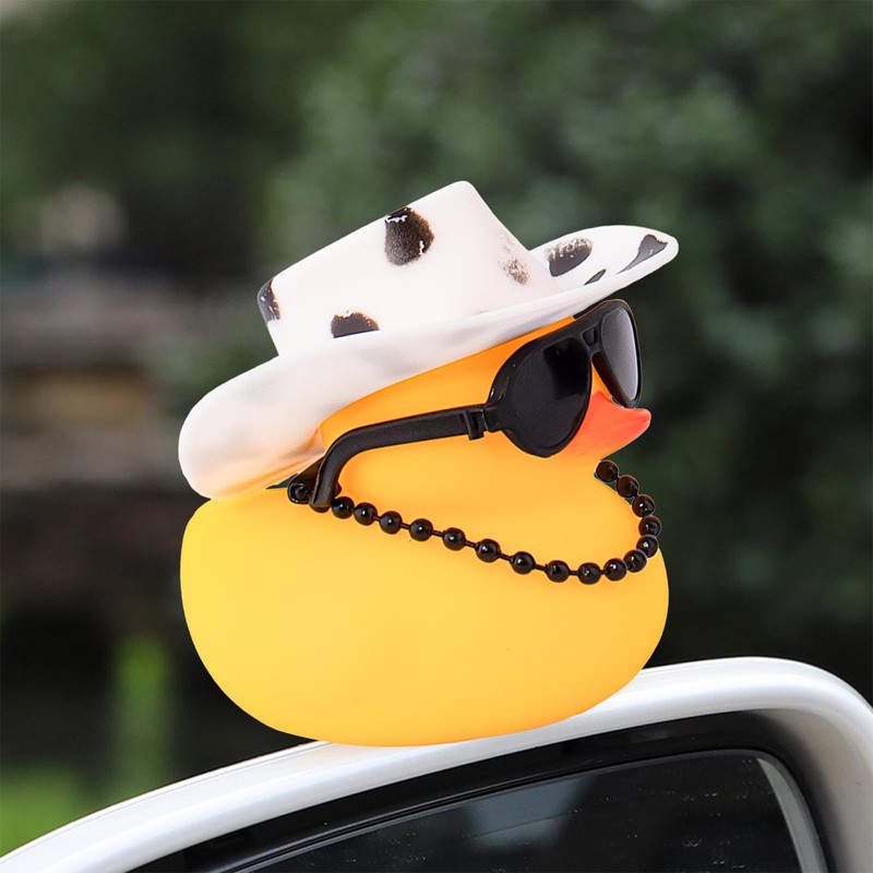 wonuu Rubber Duck Car Decorations Cute Car Accessories Dashboard Car