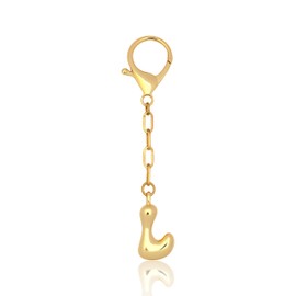 QHSOZ Gold Bubble keychain Bag Charms Cute Initial Keychain For Women Fashion Alphabet Keychains Accessories Gift