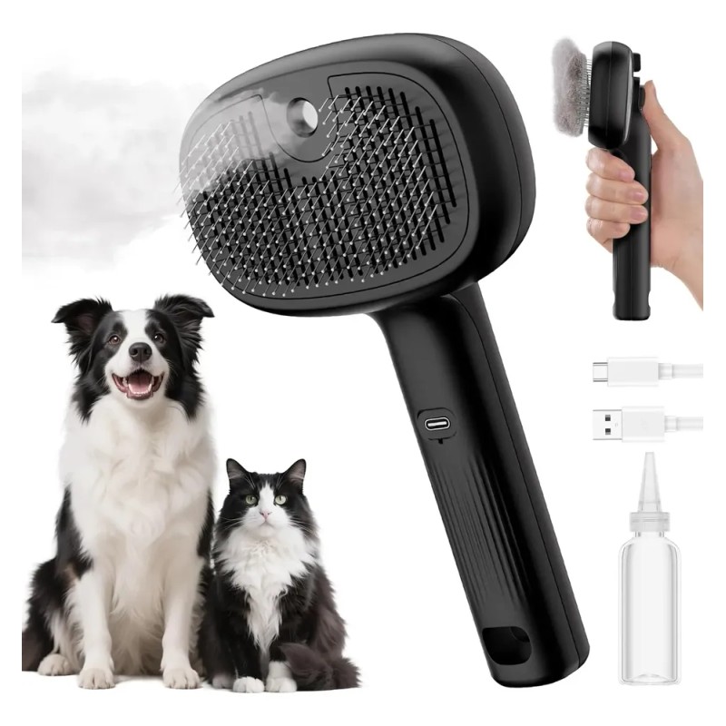 Cepillo De Vapor Autolimpiante Para Gatos Con 2 Modos
