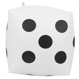 Zerodis 15.7 Inch Giant Inflatable Cube Pool Toy, Inflatable Cube Portable Indoor Party Activities Supplies Prop Toy for Lawn Games Outdoor Floor Games (White)