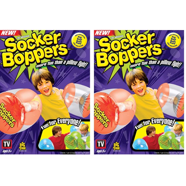 SOCKER BOPPERS Inflatable Boxing Pillows - 2 Pairs of Boppers
