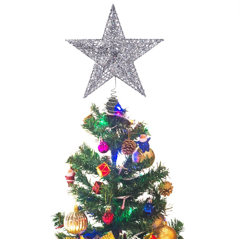 NICEXMAS Christmas Tree Topper Star Christmas Tree Decoration Star Treetop