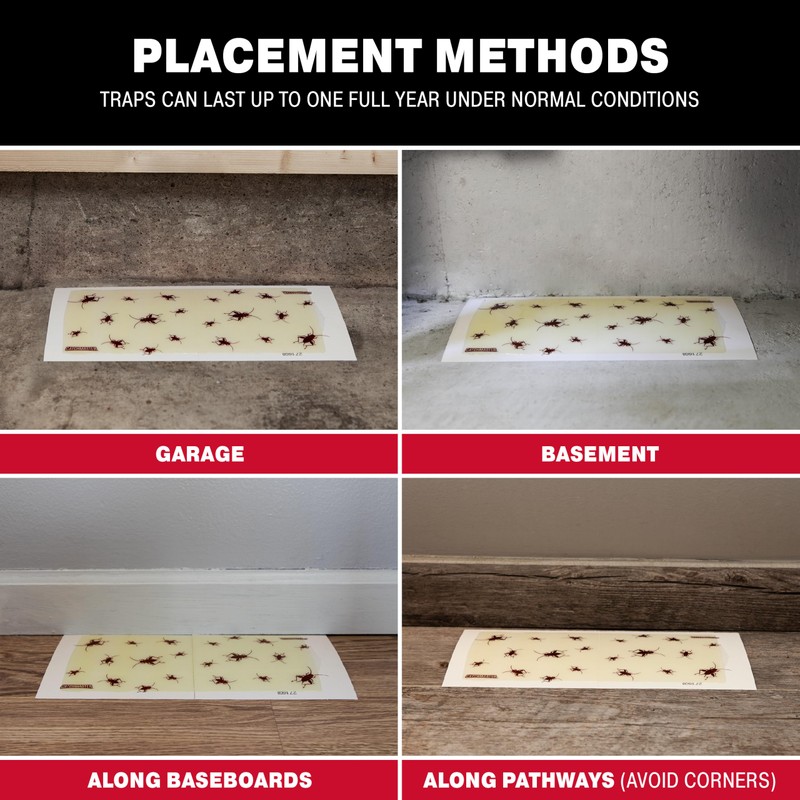 Catchmaster Cricket XL Giant Glue Boards 6-Pk, Adhesive Bug Catcher