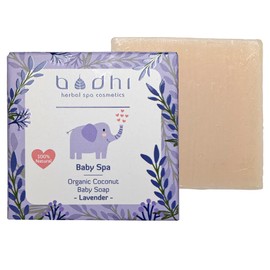 Bodhi® Naturseife für Kinder LAVENDEL 50g / Hautpflege für zarte Babyhaut, mit Organic Kokosnuss-Öl, Handgemachte Kinderseife stück, Baby soap/Bio & Vegan