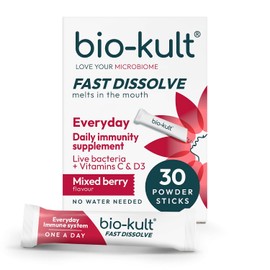 Bio-Kult Everyday Fast Dissolve Probiotic Powder for Immune System, Mixed Berry Flavour, 30 Sachets