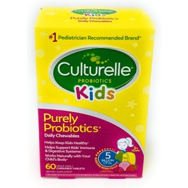 Culturelle Probiótico diario masticable para niños Suplemento diario con sabor a bayas naturales 60 unidades A partir de 3 años Lactobacillus GG 100% de origen natural – el probiótico más estudiado clínicamente