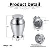 JSDDE Mini Stainless Steel Urn Waterproof Memorial Urn Keepsake Urn