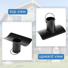 HANAYARD Black Arch Rain Chain Gutter Adaptor Installation Premium Quality Installer Suit for Downspout Outlet