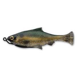 Savage Gear Pulse Tail Shiner Loosebody Fishing Bait, 3/4 oz, Green Back, Realistic Contours & Movement, Durable Construction, Includes Heavy-Duty Weighted Fishing Hook, 100% Snag-Free Design