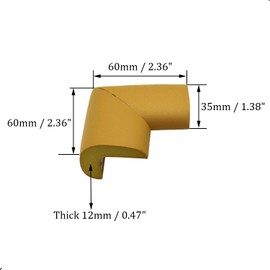 ZXUEZHENG 4 Pack Soft Foam Baby Proofing Corner Guards & Edge Protectors, Pre-Taped Table Corner Protector, Children Safety Furniture Desk Bumper, Cushion for Sharp Corners, L Type,Wood Color