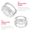 4Pcs Fermentation Glass Weights with Easy Grip Handles, Clear Canning