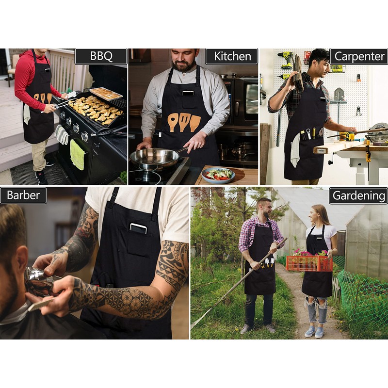 Ruvanti Durable Goods - Professional Grade Chef Apron for Kitchen,