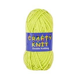 Lime Crafty Knit Double Knitting Sewing & Crochet Craft Wool Yarn Coloured Balls 25g