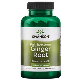 Swanson Premium Brand Ginger Root 540 Milligrams 100 Capsules