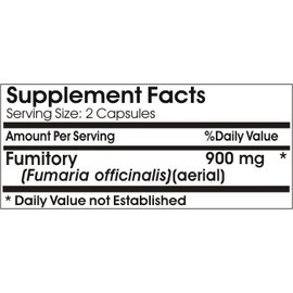 Fumitory 900mg // 180 Capsules // Pure // by PureControl Supplements
