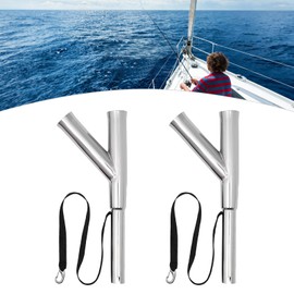 LYNICESHOP 2Pcs Fishing Rod Holder, Boat Outrigger Rod Holder Adjustable Fishing Rod Holder Stainless Steel Rod Holder for Marine Yacht