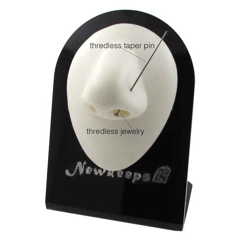 NewkeepsR G23 Titanium Press Fit Threadless Labret Lip Monroe Tragus