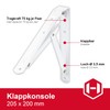 Gedotec Folding Console | 1 Piece Flap Support Table Flap