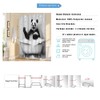 KREATIVE ARTS Black and White Panda Shower Curtain Funny Animal