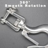 316 Stainless Steel Clevis Slip Hook with Swivel Lifting and