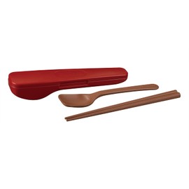 Thermos CPE-001 DR Spoon and Chopsticks Set, Deep Red