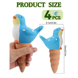 Kalolary 4Pcs Plant Watering Globes, Bird Shape Self Watering Spikes Terracotta Drip Water Stakes Irrigation Watering Bulbs for Pot, Indoor, Outdoor, Vacation ﻿