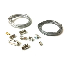 Throttle Cable Bowden Cable Nipple Repair Kit Suitable for Zündapp, Hercules, Kreidler, Puch - Universal Set for Moped, Mokick, Includes 2 Bowden Cables & 9 Nipples