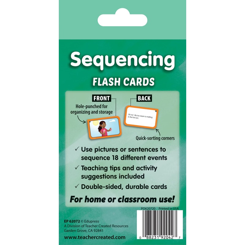 Teacher Created Resources Sequencing Flash Cards (EP62072), Medium