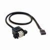 ANRANK 50cm Dual USB 2.0 Type A Female to Motherboard