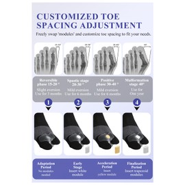 HEWAOMM Happy Feet Alignment Socks, Adjustable Yoga Toe Separators For Men Women, Wearable On The Go, Black L