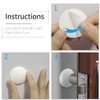 Wall Protectors from Door Knobs-Efbock White Silicone Door Stoppers Wall