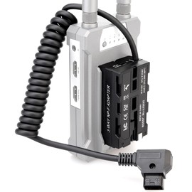 KOCACKOO D-Tap Ptap to Double-Sided NP-F550/970/570/770 Dummy Battery Power Adapter for Synchronous Fixed and Power Supply for Monitor and Wireless Video Transmission.