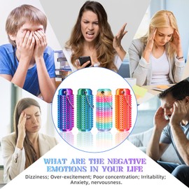 4PCS Fidget Keyring, 3D Printed Fidget Toy Keychain Stress Pain Stim Toys for Adults & Teens, Novelty Gifts for Friends