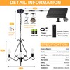 TWINKVILLA Solar Chandelier Outdoor, 4-Lights 23" Rustic Farmhouse Industrial Iron