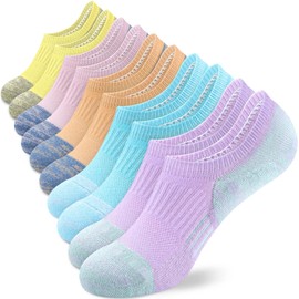 Amutost No Show Womens Socks Athletic cushion Ankle Footies Low Cut 5 Pairs