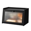 Large Farmhouse Bread Box with Window, Bread Storage Container for